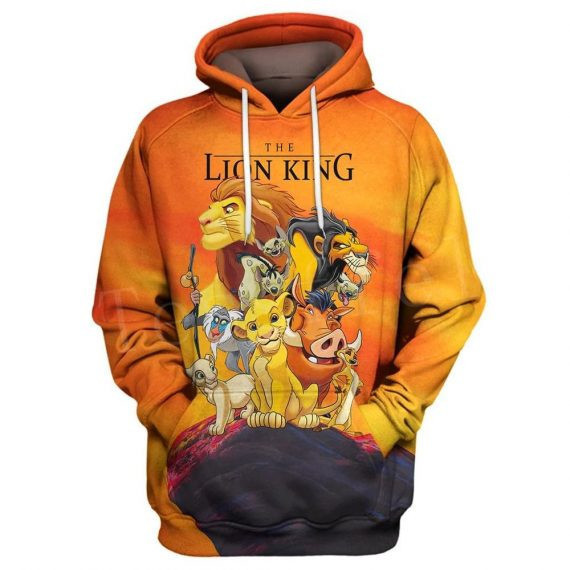 Hot Anime Movie Cartoon Simba Lion King 2k314 Lover Gift, The Lion King All Over Print 3d Hoodie 621