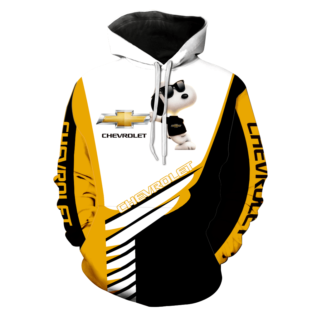 Snoopy The Peanuts Fan Gift, Chevrolet With Cool Snoopy Aop Hoodie, Zip Hoodie