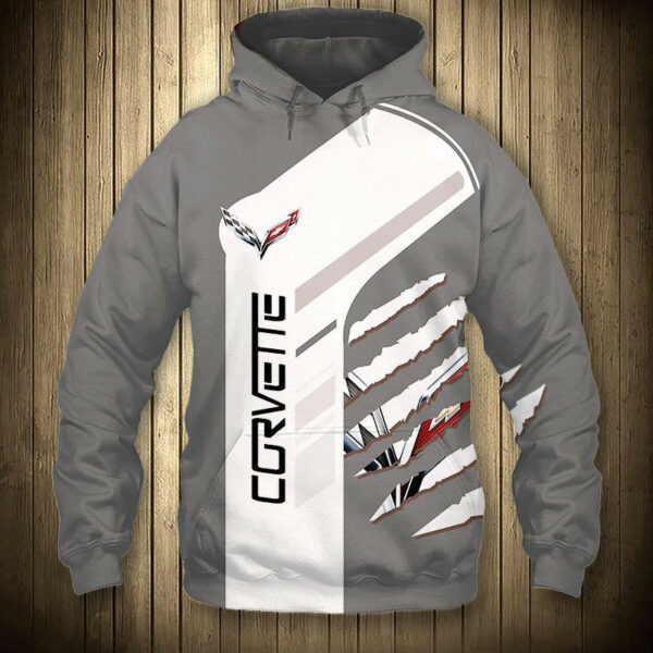 Chevrolet Corvette Sport Car 5k465 Cartoon 3d Hoodie Zip Hoodie 227