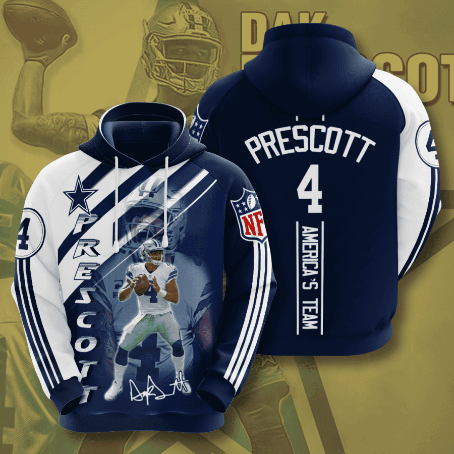 Cowboys Dak Prescott 3D All Over Print Hoodie & Zip Hoodie