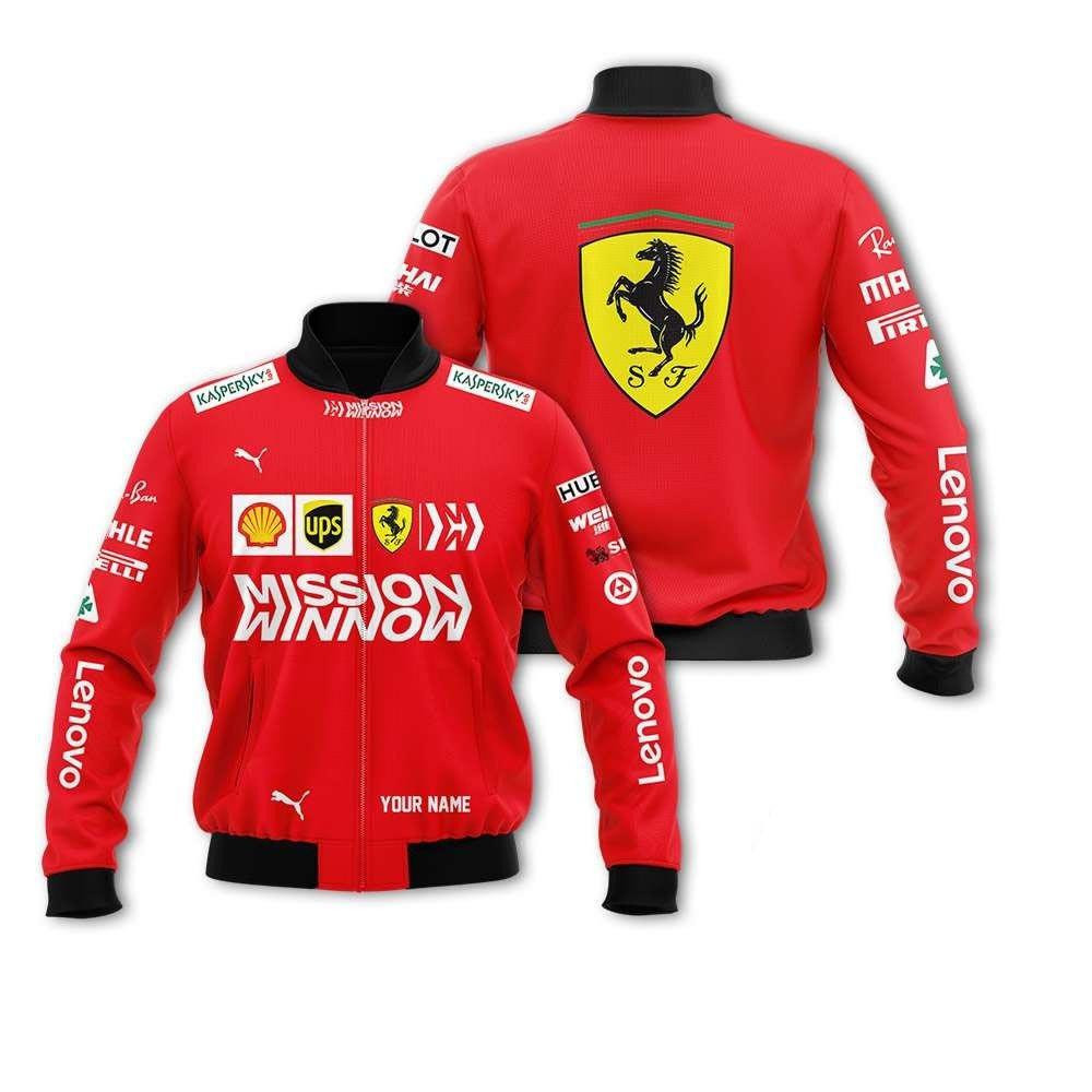 Personalized Scuderia Ferrari Racing 90 Years Bomber Jacket 887