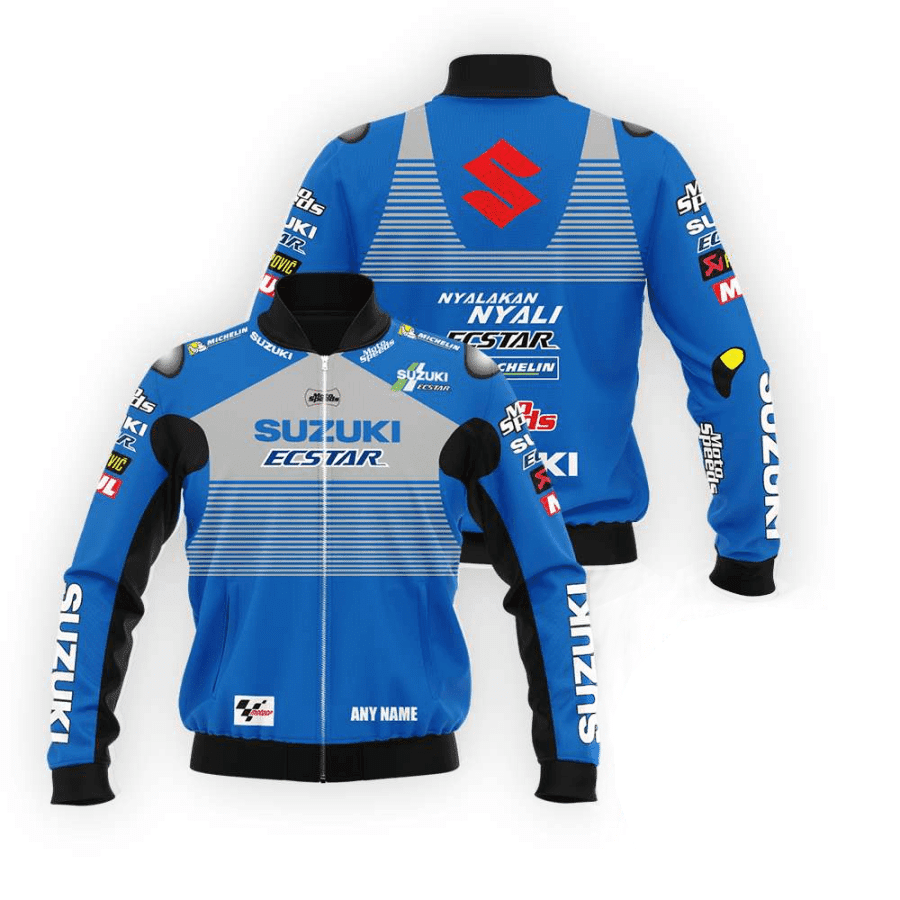 Personalized Suzuki Ecstar Motogp Racing Bomber Jacket 820