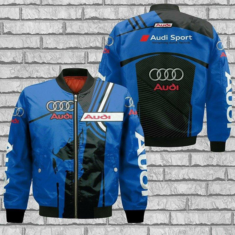 Audi Sport Blue Skull Bomber Jacket
