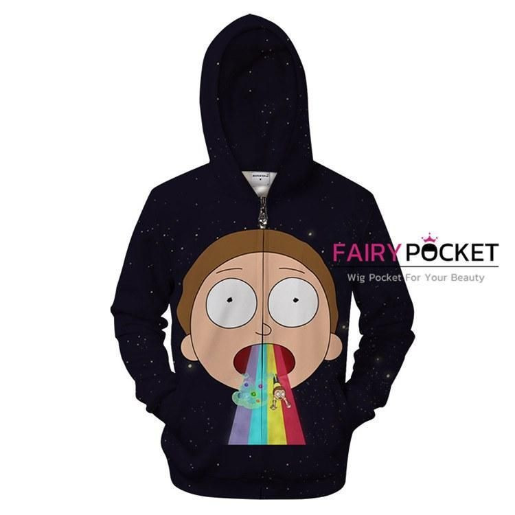 Rick and Morty Black 3D All Over Print Hoodie & Zip Hoodie