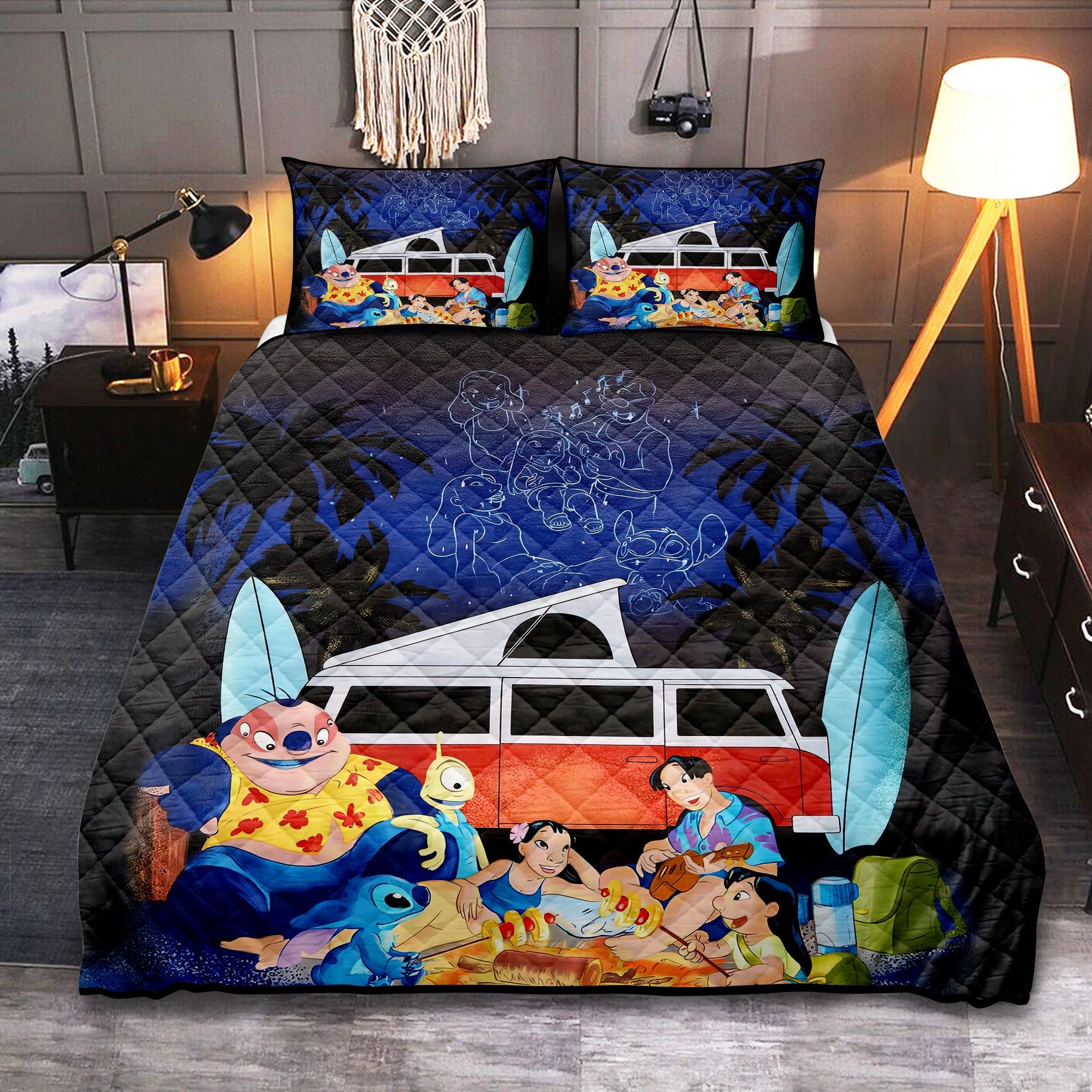 Lilo And Stitch Bedding Set Lilo And Stitch Family Camping Duvet Covers