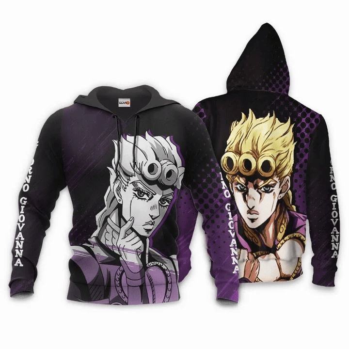 Giorno Giovanna Jojo's Bizarre Adventure 3d Hoodie Zip Hoodie