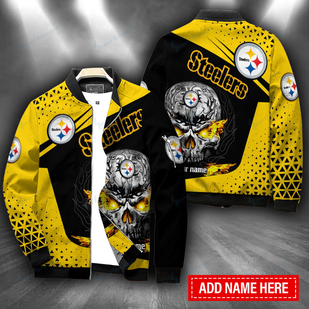 Pittsburgh Steelers Personalized Bomber Jacket BG321