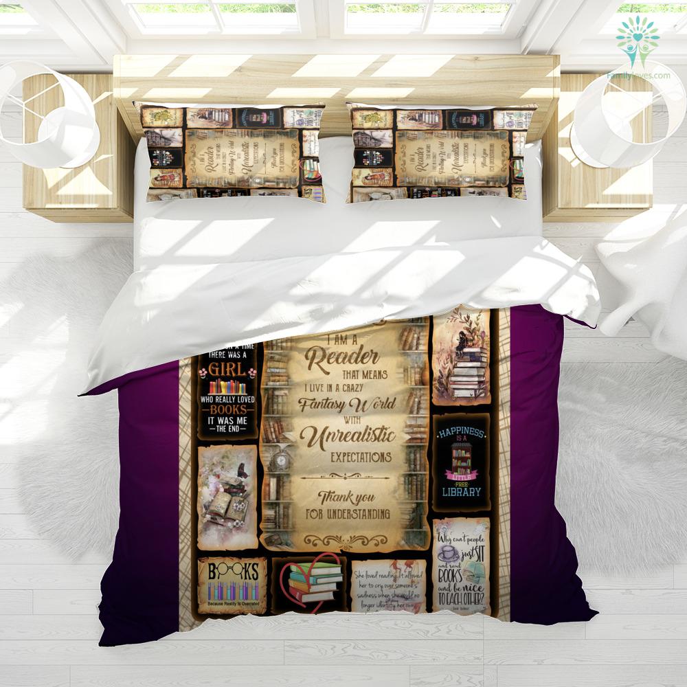 Book Bedding Set I Am A Reader Thank You For Understanding Duvet Covers Yellow