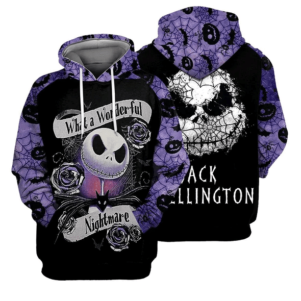 Jack Skellington The Nightmare Before Christmas 120   Cartoon Graphic Outfits Aop Hoodie, Zip Hoodie 684