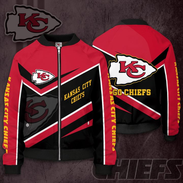 Kansas City Chiefs Red Black Bomber Jacket
