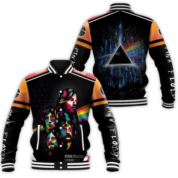 Pink Floyd Rainbow Popart Baseball Jacket 487