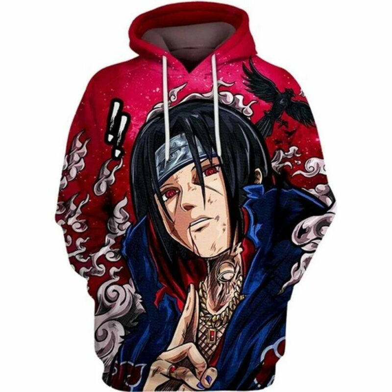 Itachi Uchiha Charisma Naruto Anime All Over Printing 3d Hoodie