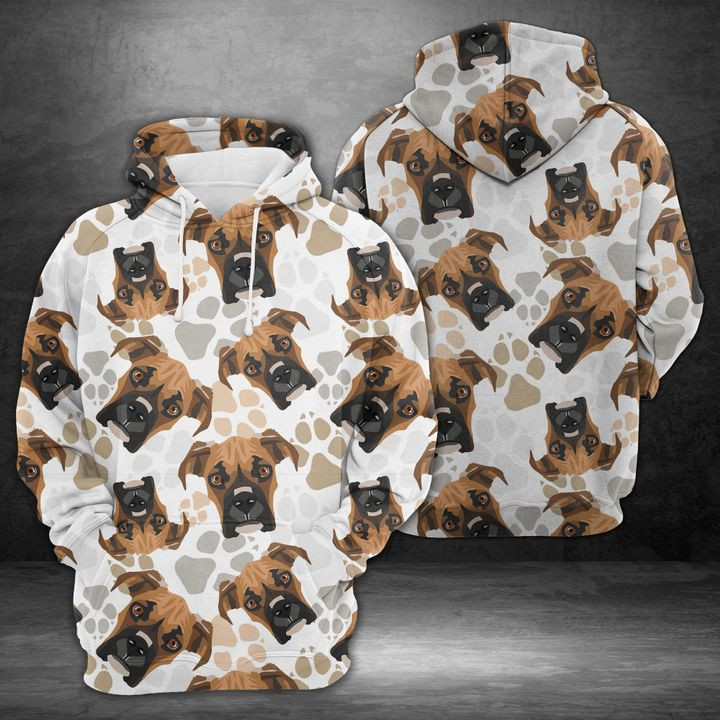 Dog Paws Boxer 3D All Over Print Hoodie & Zip Hoodie