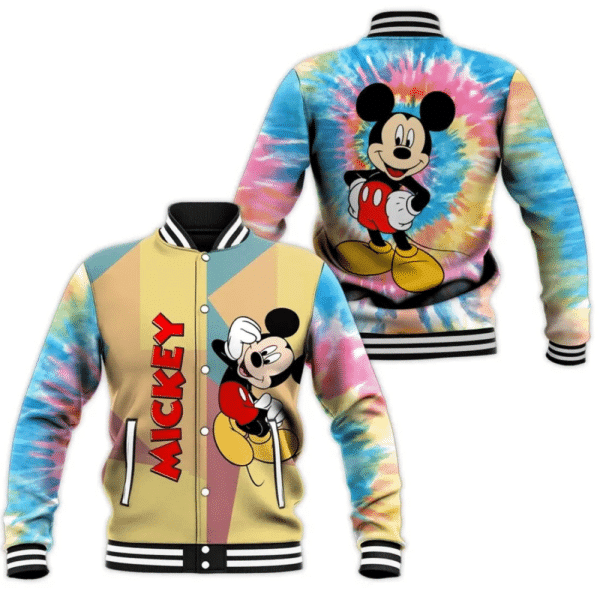 Mickey Mouse Disney ,mickey Mouse Disney Tie Dye Cartoon 391 Gift Lover Baseball Jacket 502