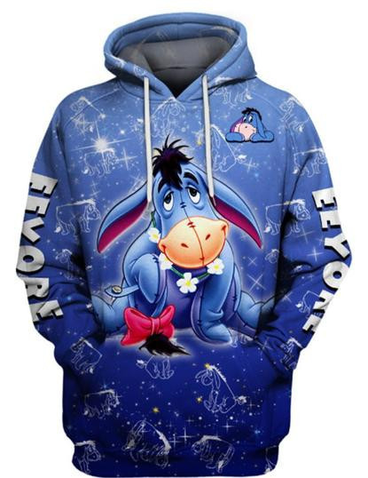 Eeyore Winnie The Pooh 3d Hoodie Zipper Hoodie