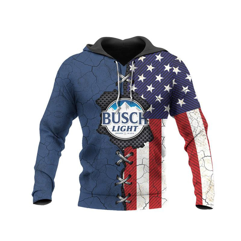 Vintage Skull Busch Light Hoodie 2, Gift For Fan 3d All Over Print Shirt Hoodie