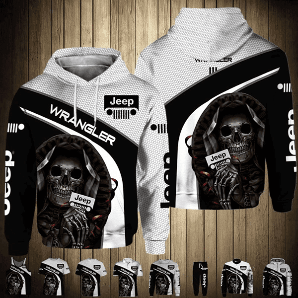 Skull Wrangler Jeep Living My Way 3D All Over Print Hoodie & Zip Hoodie