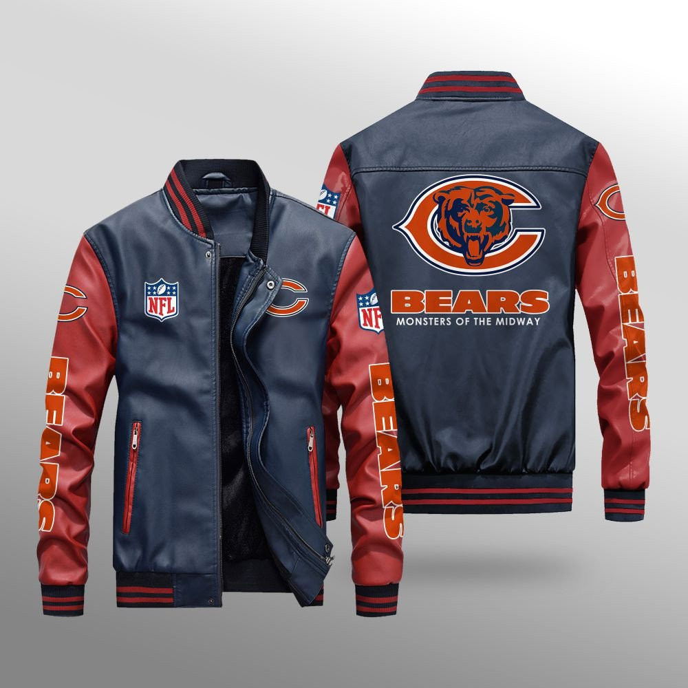 Chicago Bears Leather Bomber Jacket BG19