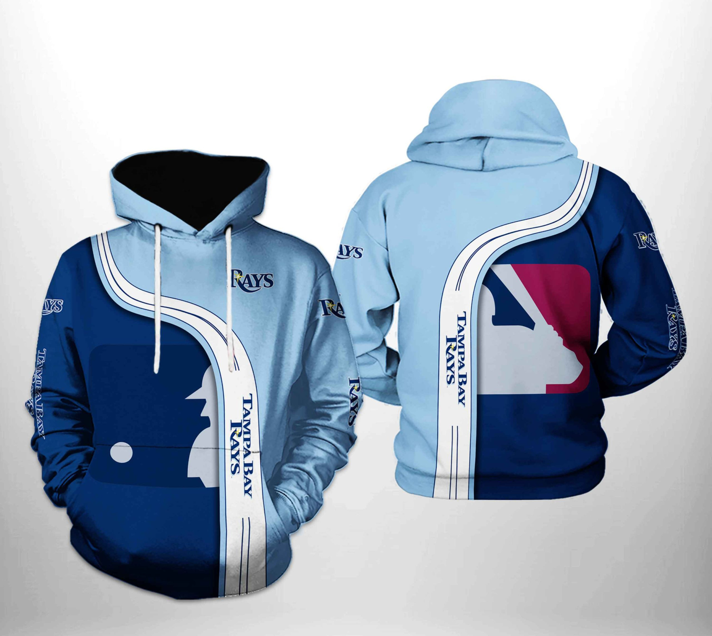 Tampa Bay Rays MLB Team 3D All Over Print Hoodie & Zip Hoodie