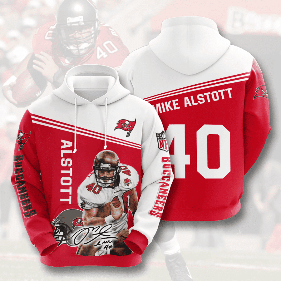 Tampa Bay Buccaneers Mike Alstott 3D All Over Print Hoodie & Zip Hoodie