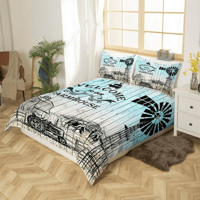 Farmer Bedding Set Welcome To Our Farmhouse Duvet Covers