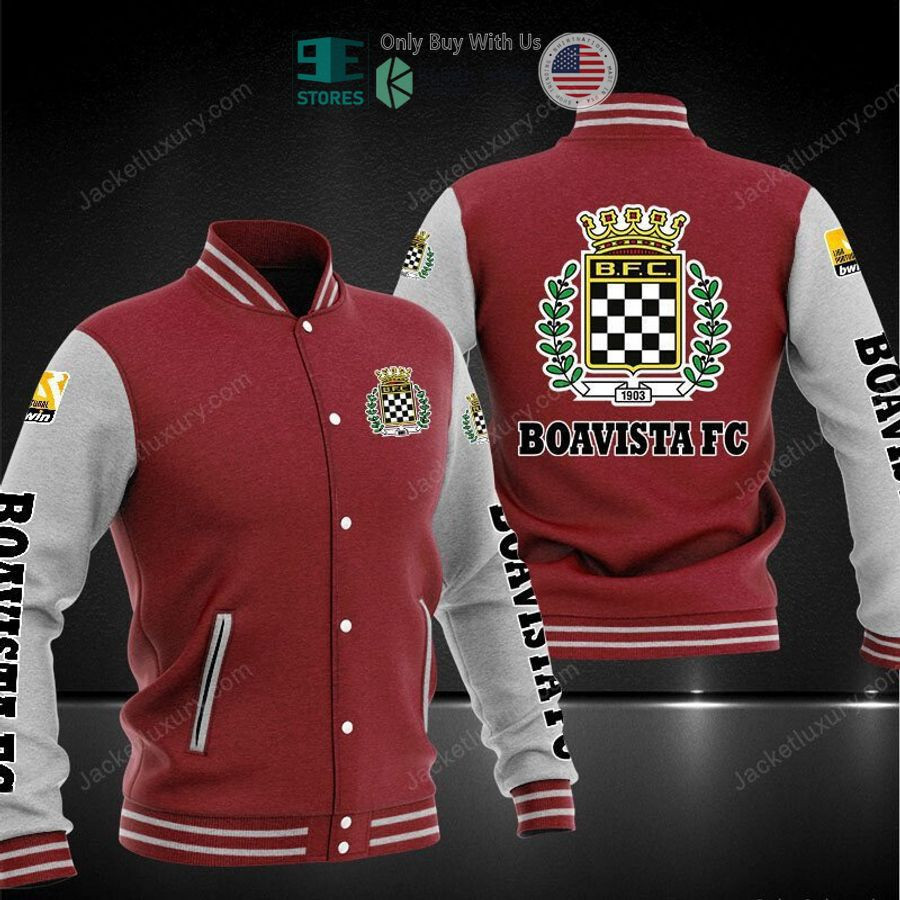 Boavista FC Maroon White Baseball Jacket
