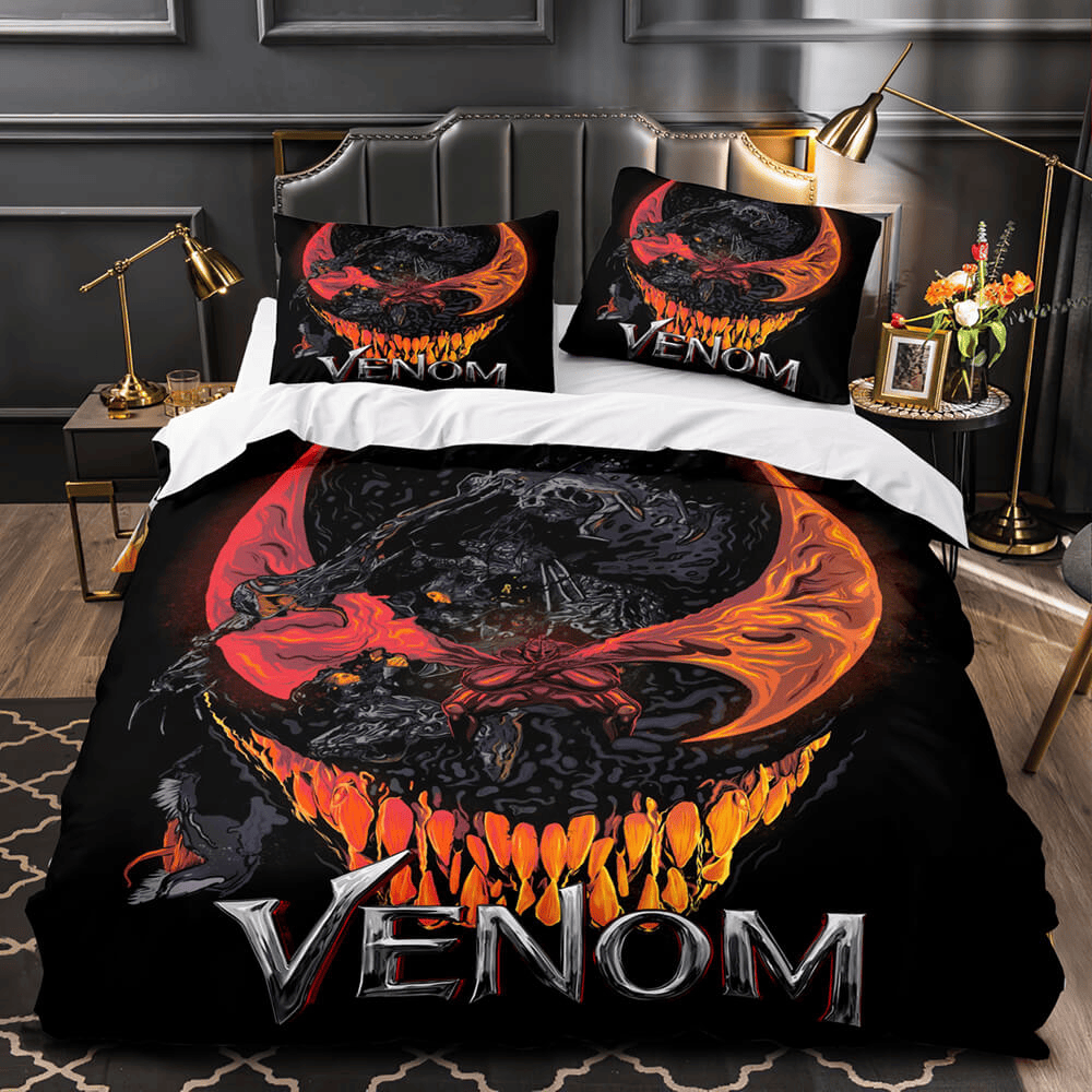 Venom Bedding Set MV Venom Symbiote Character Graphic Duvet Covers
