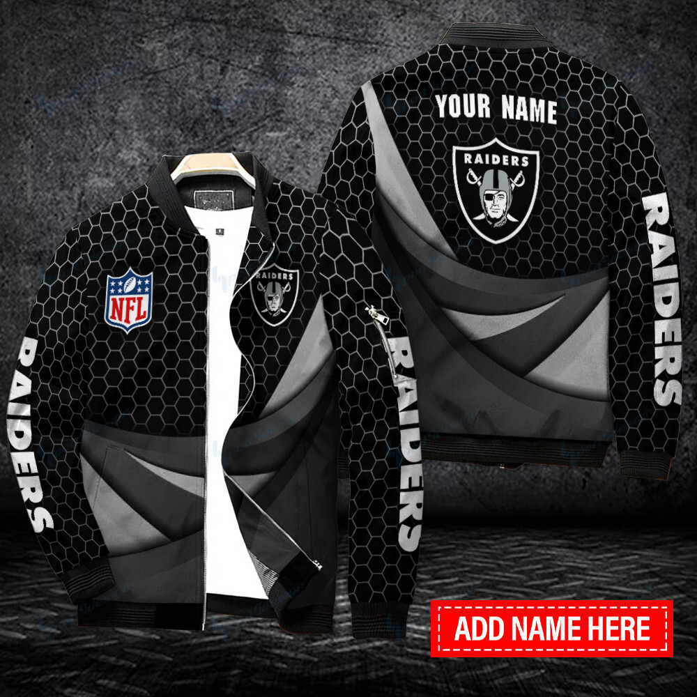 Las Vegas Raiders Personalized Bomber Jacket BG305