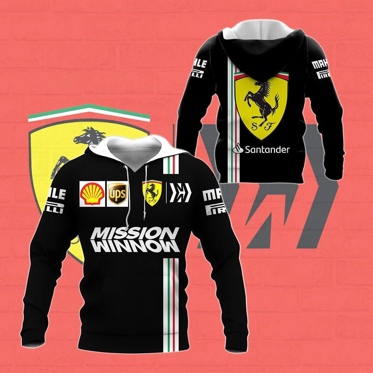 Scuderia Ferrari Luxyry Car Mission Winnow 7k951 3d Zip Hoodie Hoodie Ii0