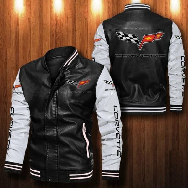 Chevrolet Corvette Leather Bomber Jacket 74