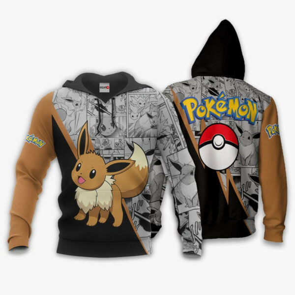 Eevee Anime Pokemon 1k746 Cartoon Graphic Outfits Aop 3d Hoodie, Zip Hoodie 555