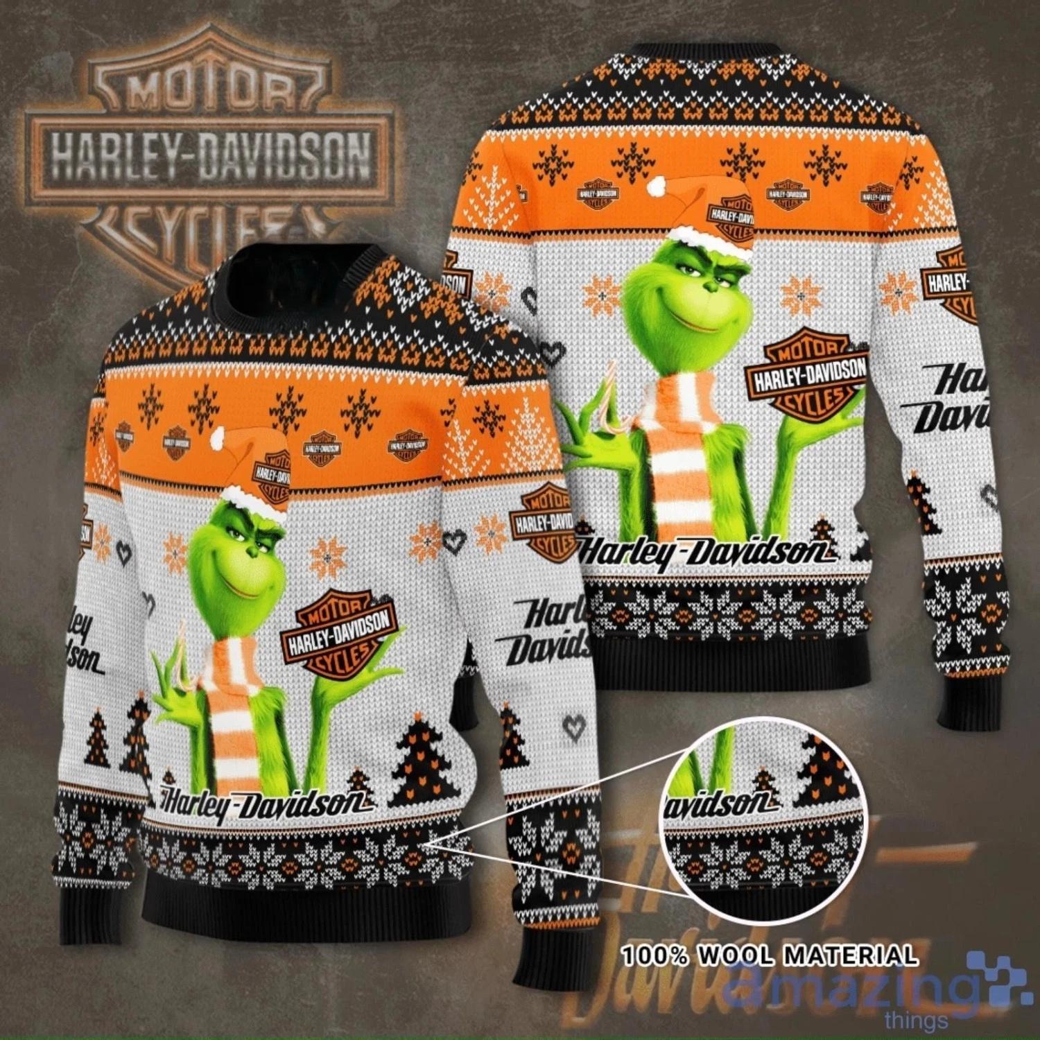 Harley Davidson Grinch Ugly Christmas Sweater