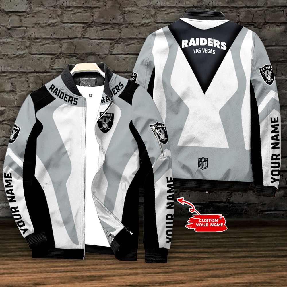 Las Vegas Raiders Personalized Bomber Jacket BG552