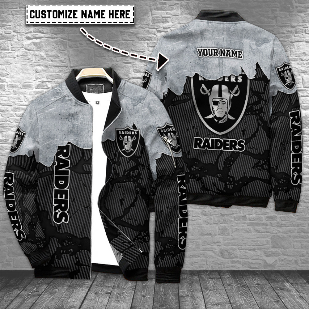 Las Vegas Raiders Personalized Bomber Jacket BG637