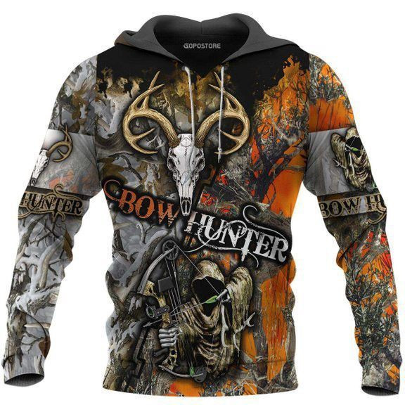 Grim Reaper Bow Hunter Camo 3D All Over Print Hoodie & Zip Hoodie