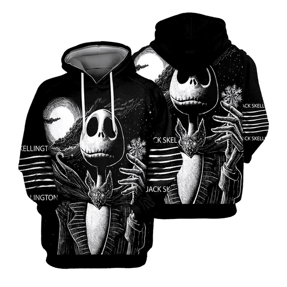 Jack Skellington The Nightmare Before Christmas 72 Cartoon Graphic Outfits Aop Hoodie, Zip Hoodie 1034