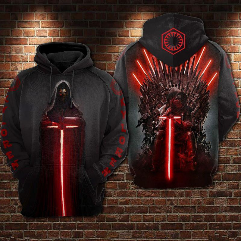 King Kylo Ren Thrones The Force Awakens Star Wars All Over Print Hoodie