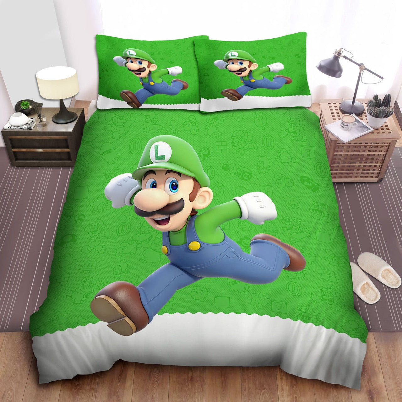 Mario Bedding Set Luigi Game Items Pattern Duvet Covers