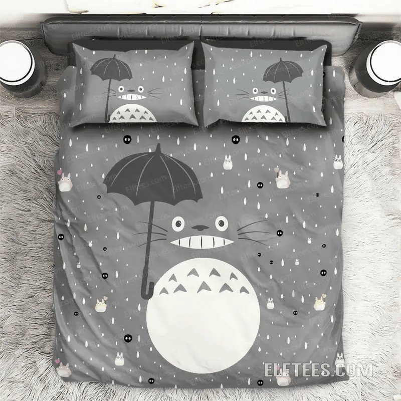 SGhibli Bedding Set My Neighbor Totoro In The Rain Duvet Covers