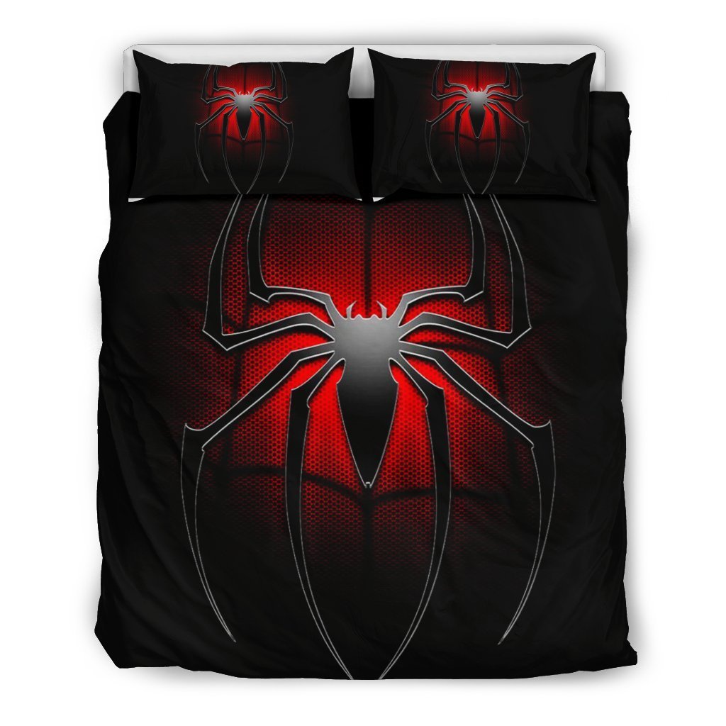 Spiderman Bedding Set MV Spiderman Dark Suit Duvet Covers Red