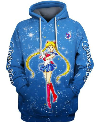 Sailor Moon 3d Hoodie Zipper Hoodie