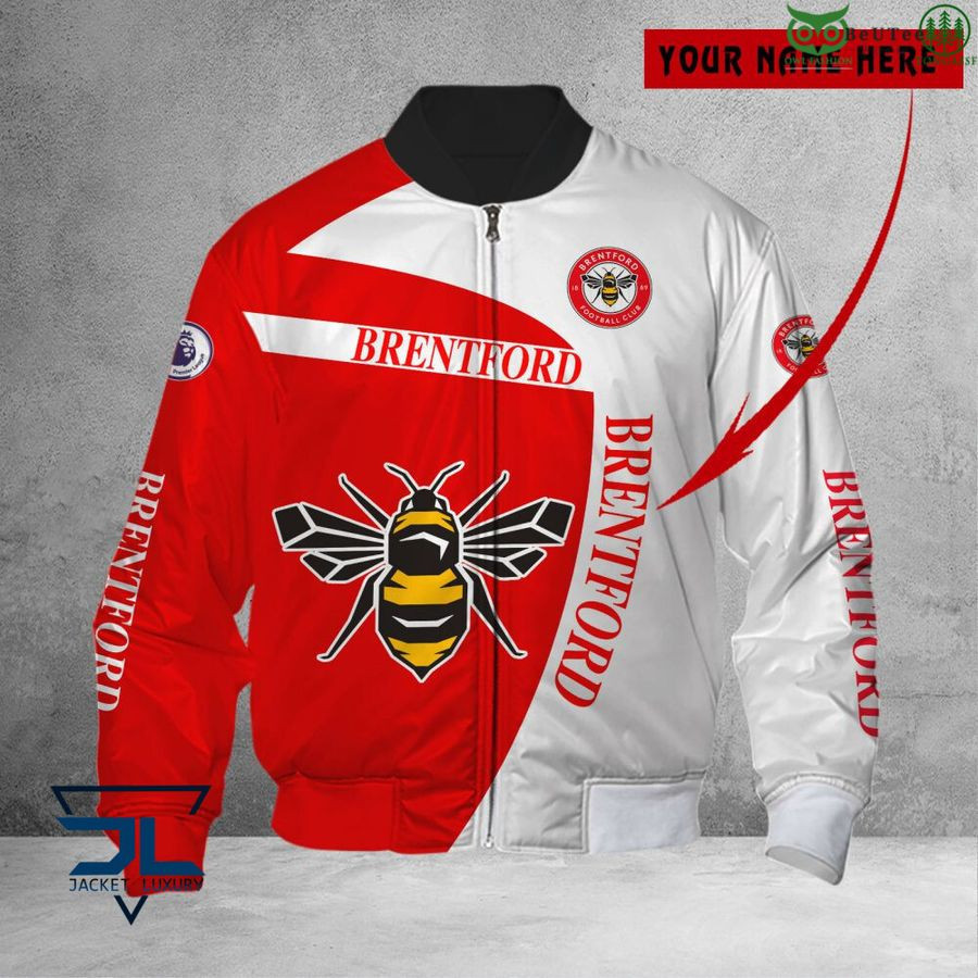 Brentford FC Custom Name Premier League Bomber Jacket