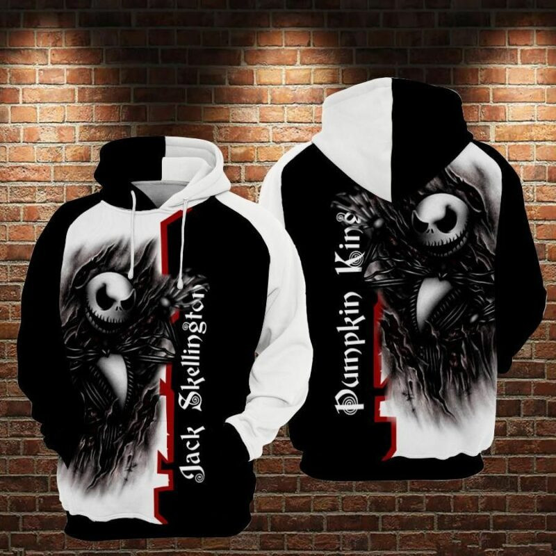 Jack Skellington 3 Over Print 3d Hoodie Zip Hoodie