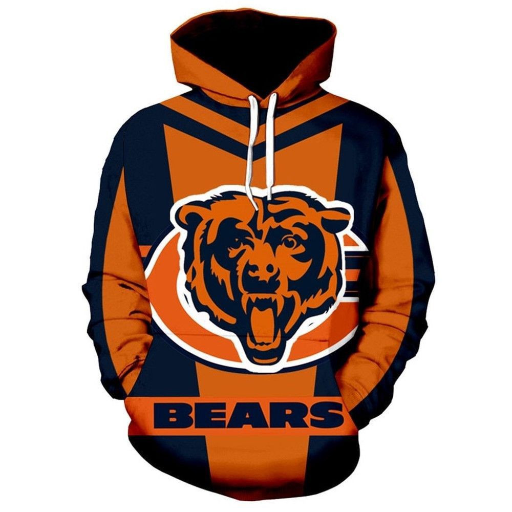 Chicago Bears Chicago Bears Logo 3D All Over Print Hoodie & Zip Hoodie
