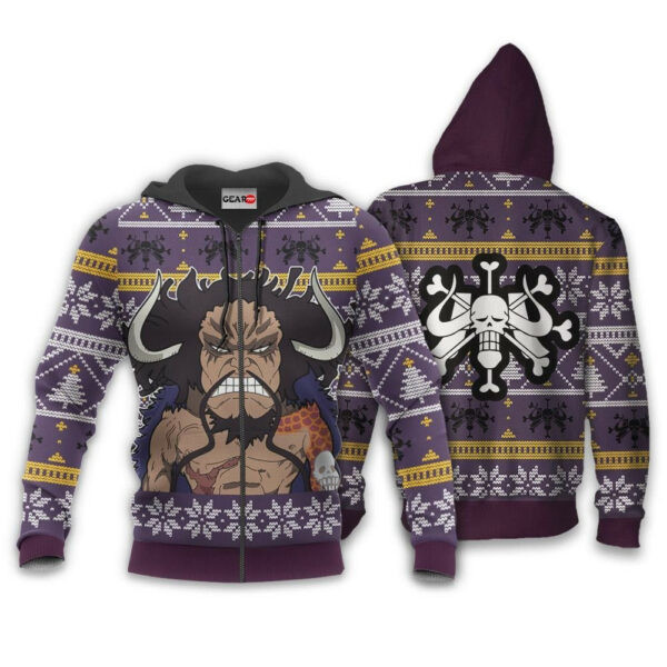 Yonko Kaido Ugly Christmas Sweater One Piece Anime 1k496   Cartoon Graphic Outfits Aop 3d Hoodie, Zip Hoodie 2168
