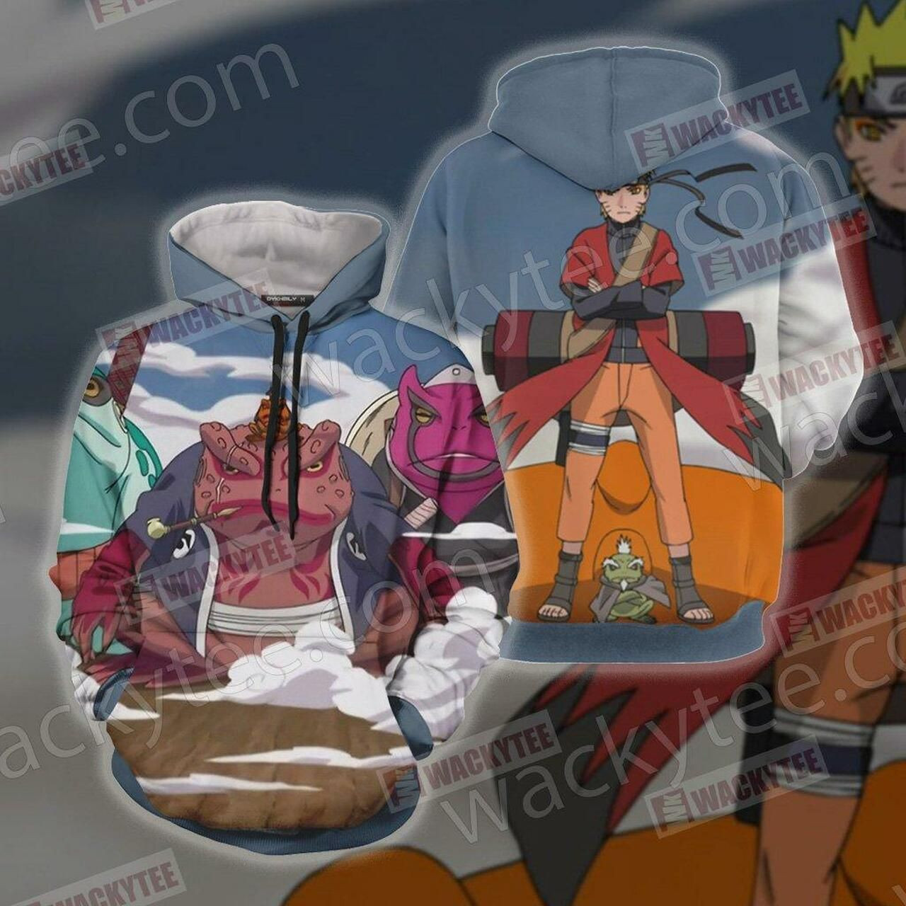 Naruto Naruto And Gamabunta 3D All Over Print Hoodie & Zip Hoodie