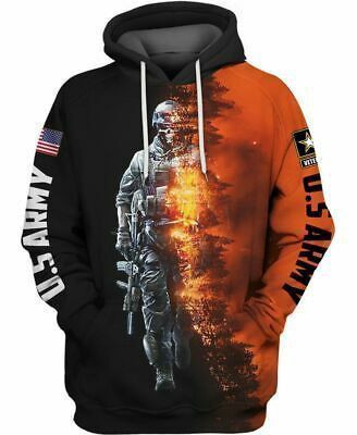 Us Army Veteran Fire 3D All Over Print Hoodie & Zip Hoodie