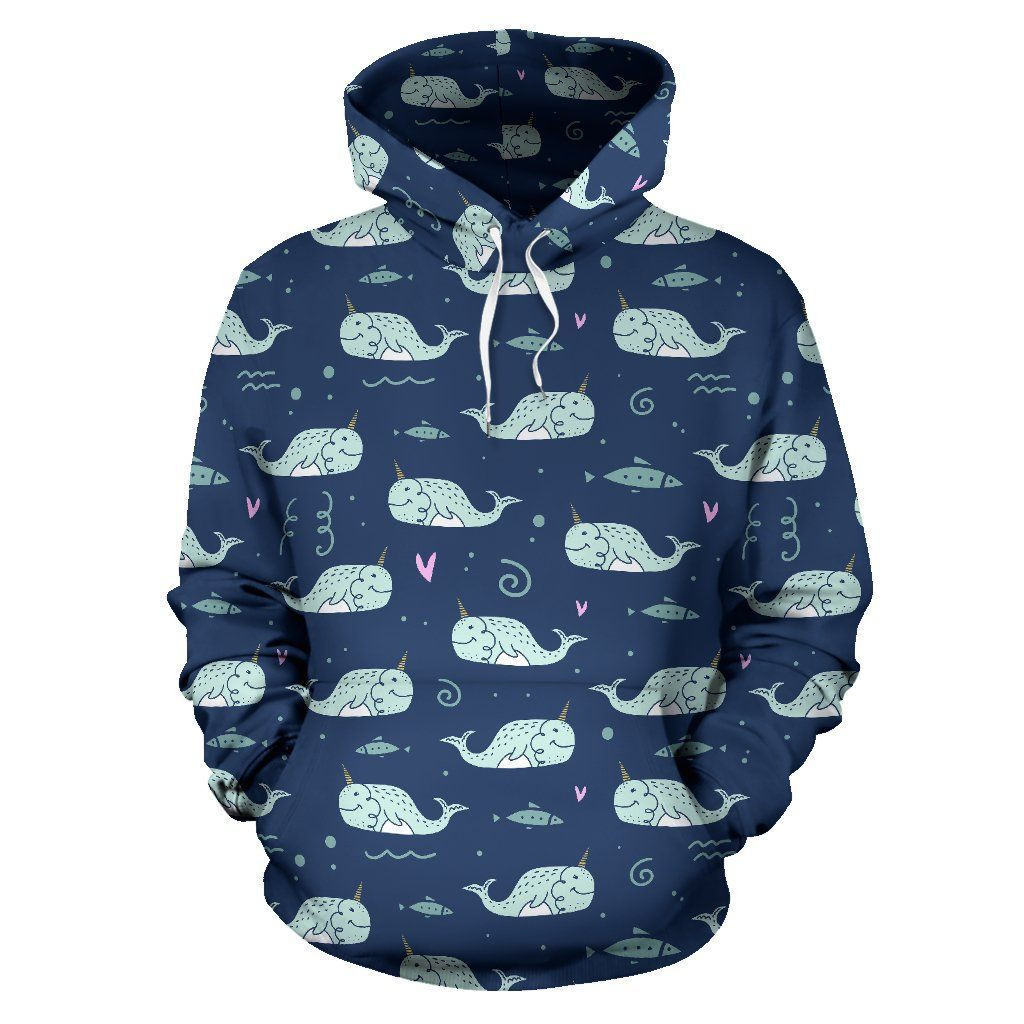 Narwhal Design Print 3D All Over Print Hoodie & Zip Hoodie