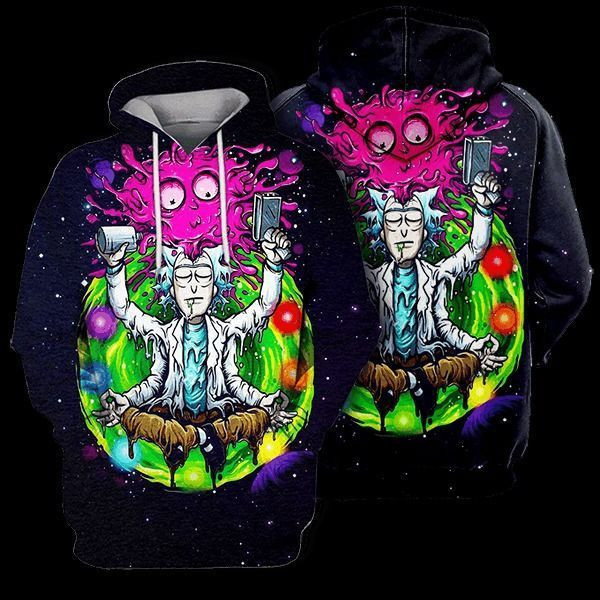Doctor Stranger Coloful Cartoon Rick And Morty 3d Hoodie 878