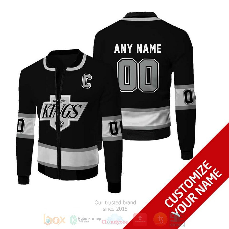 Los Angeles Kings Custom Name Number Black Bomber Jacket